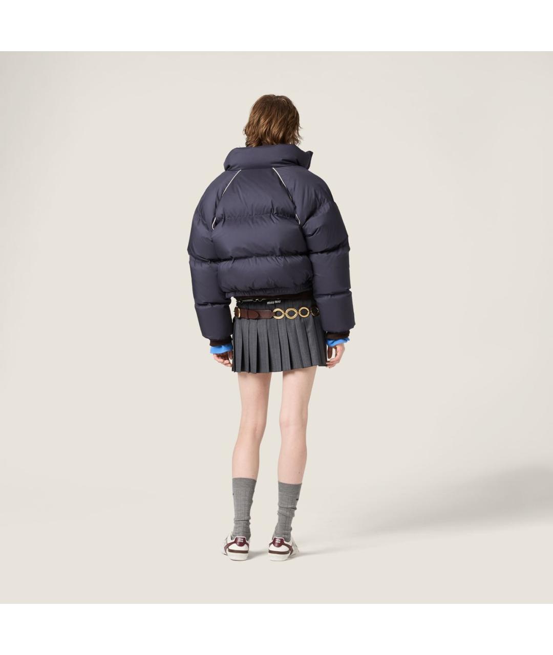 MIU MIU Темно-синий пуховик, фото 3