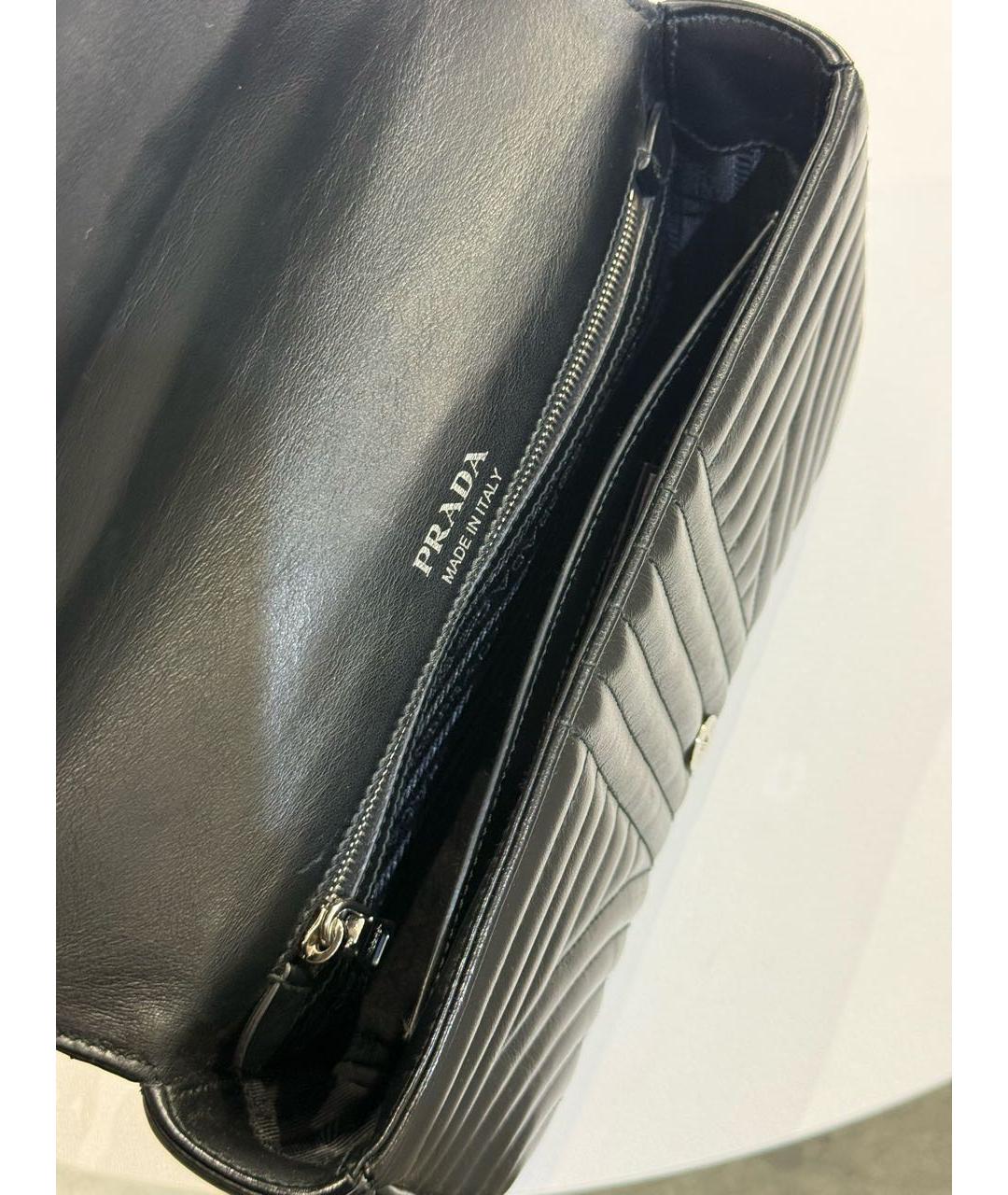 PRADA Черная кожаная сумка через плечо, фото 4