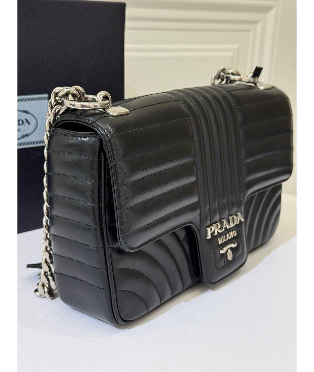 PRADA Черная кожаная сумка через плечо, фото 2