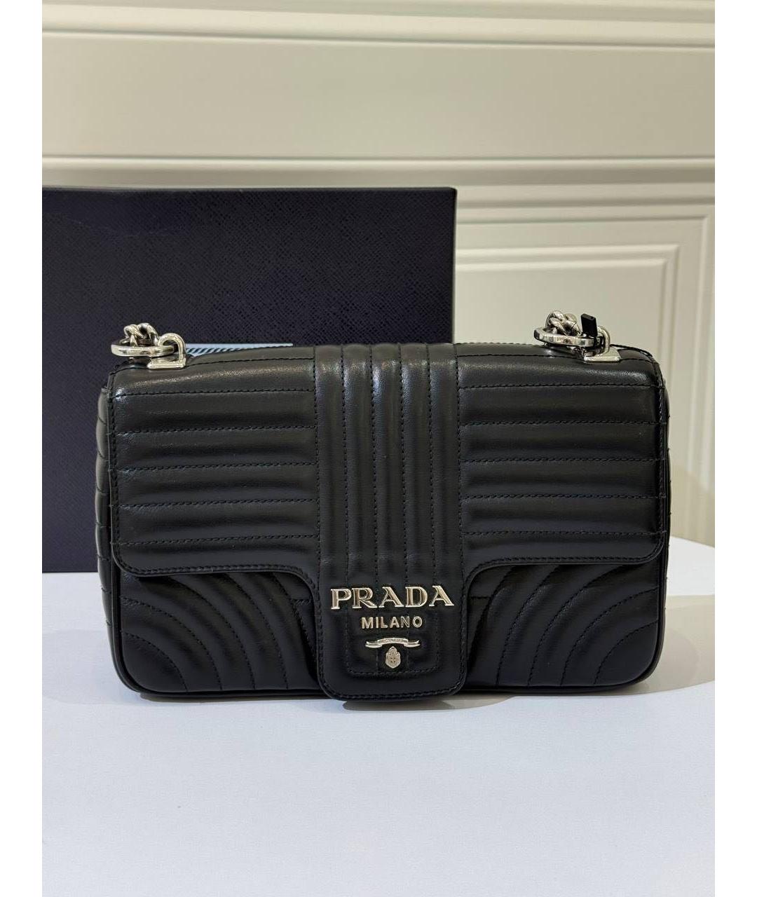 PRADA Черная кожаная сумка через плечо, фото 9