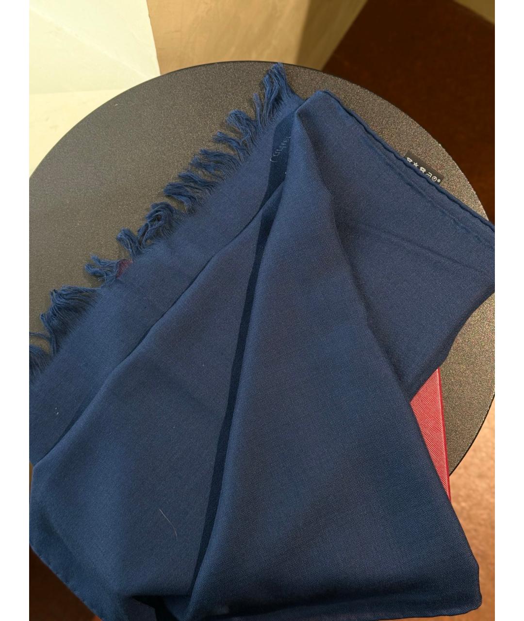 CARTIER Голубой кашемировый шарф, фото 3