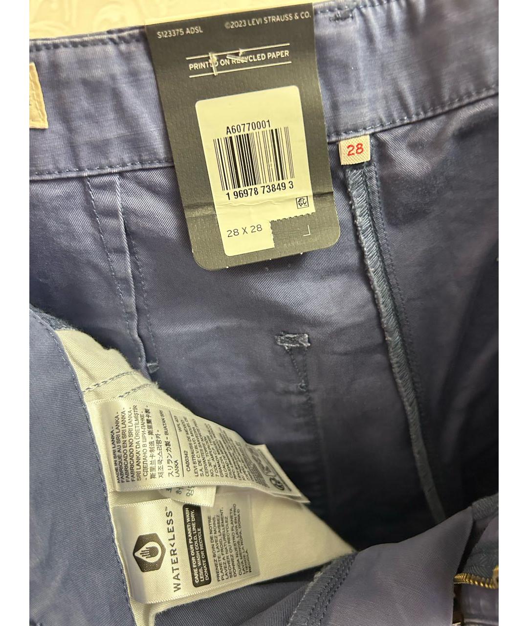 LEVI'S Синие хлопковые брюки широкие, фото 3