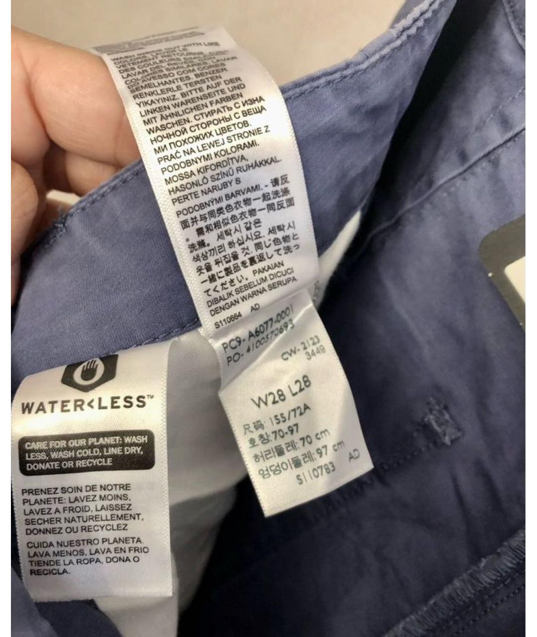 LEVI'S Синие хлопковые брюки широкие, фото 7