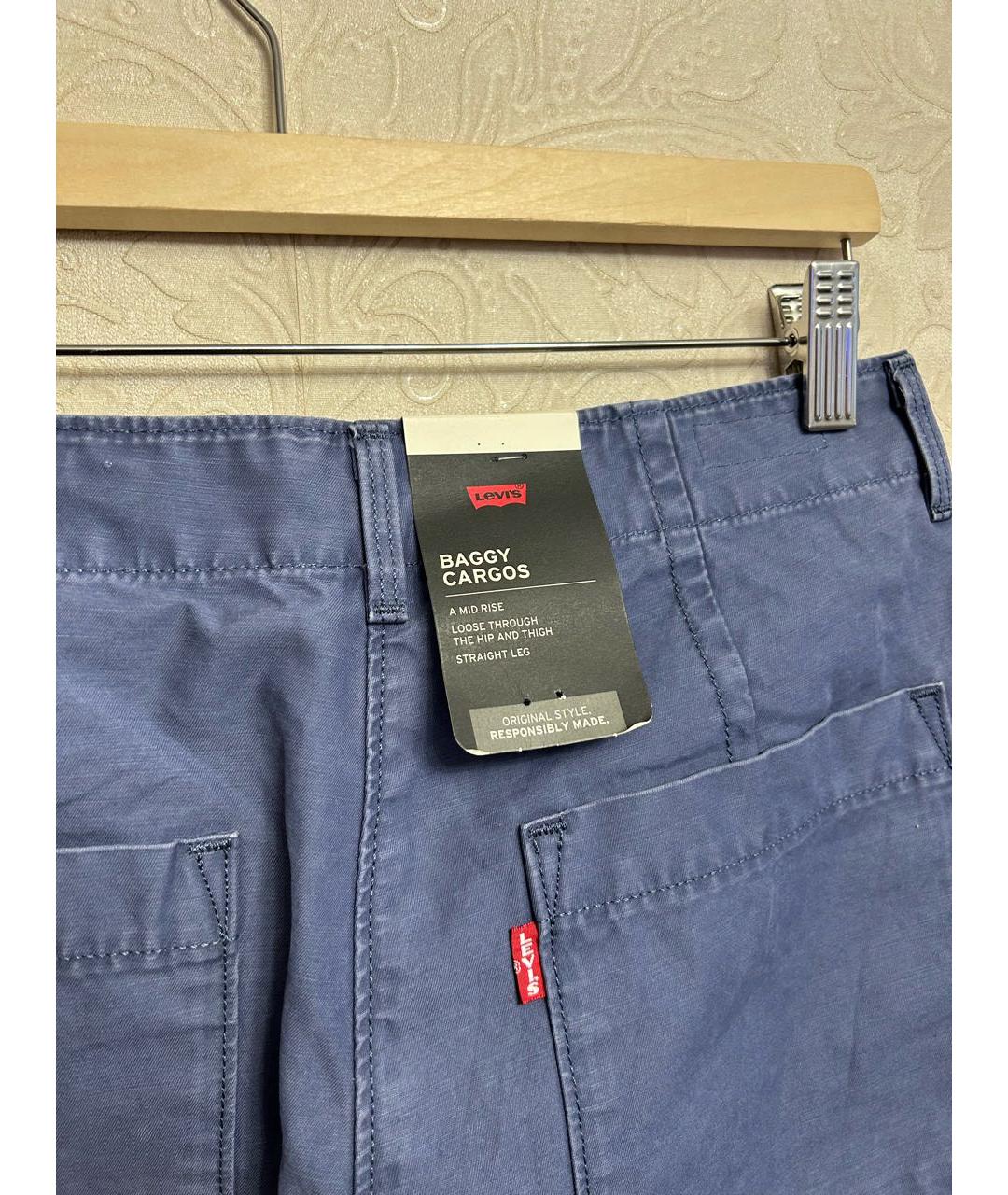 LEVI'S Синие хлопковые брюки широкие, фото 6