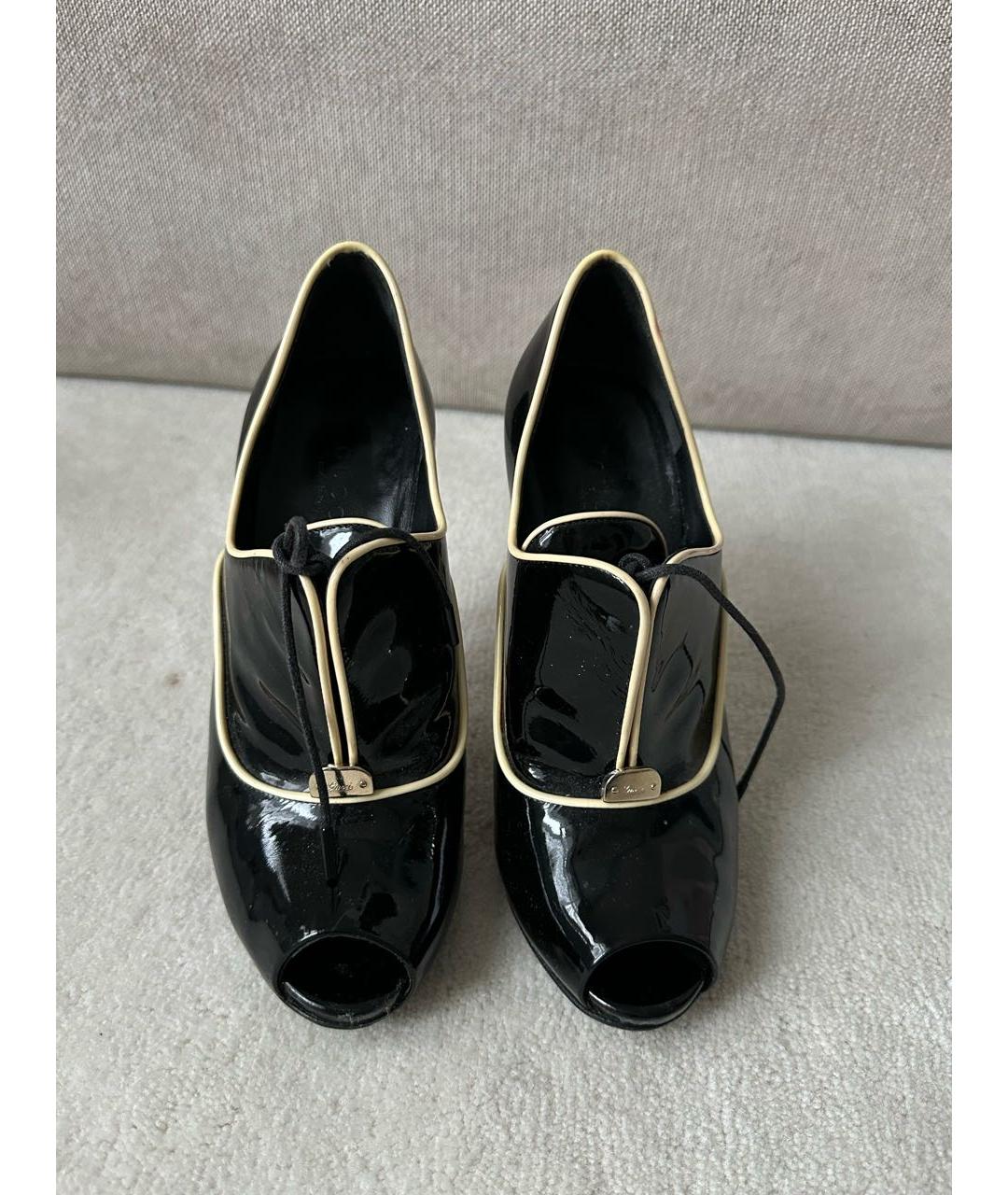 GUCCI Черные кожаные ботильоны, фото 2