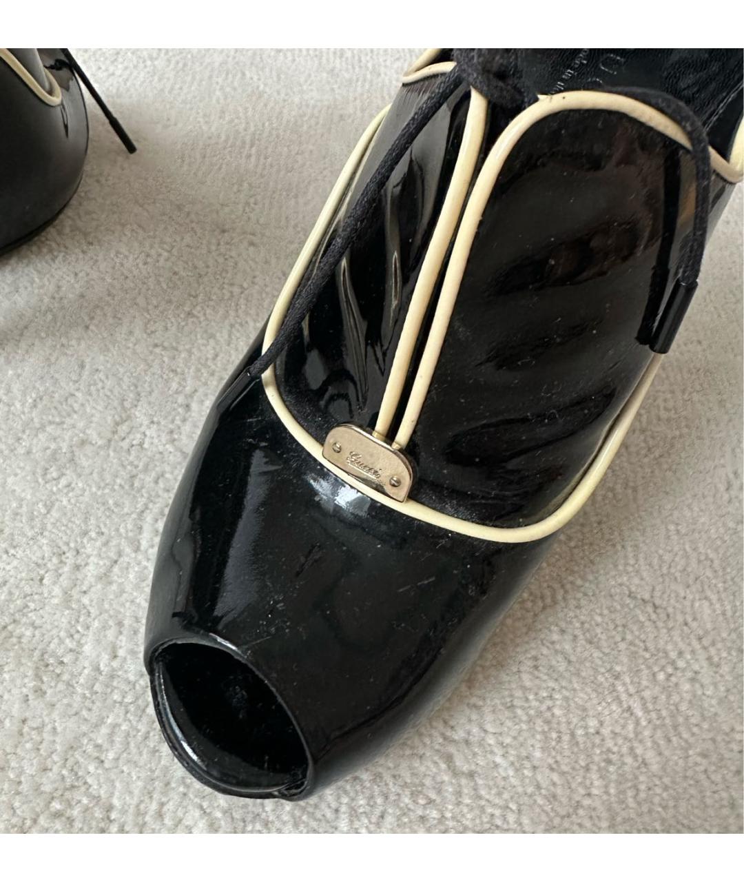 GUCCI Черные кожаные ботильоны, фото 6