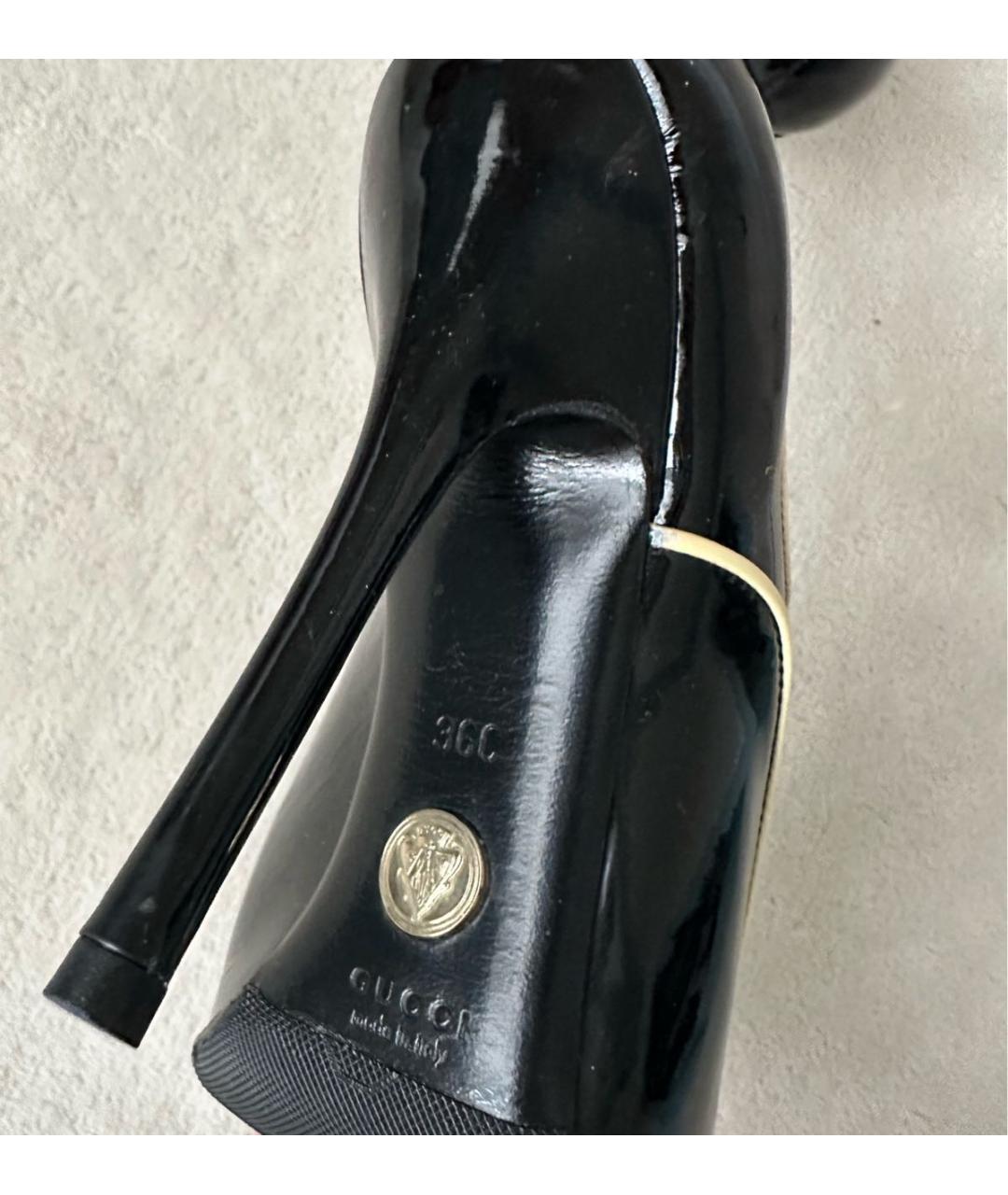 GUCCI Черные кожаные ботильоны, фото 5