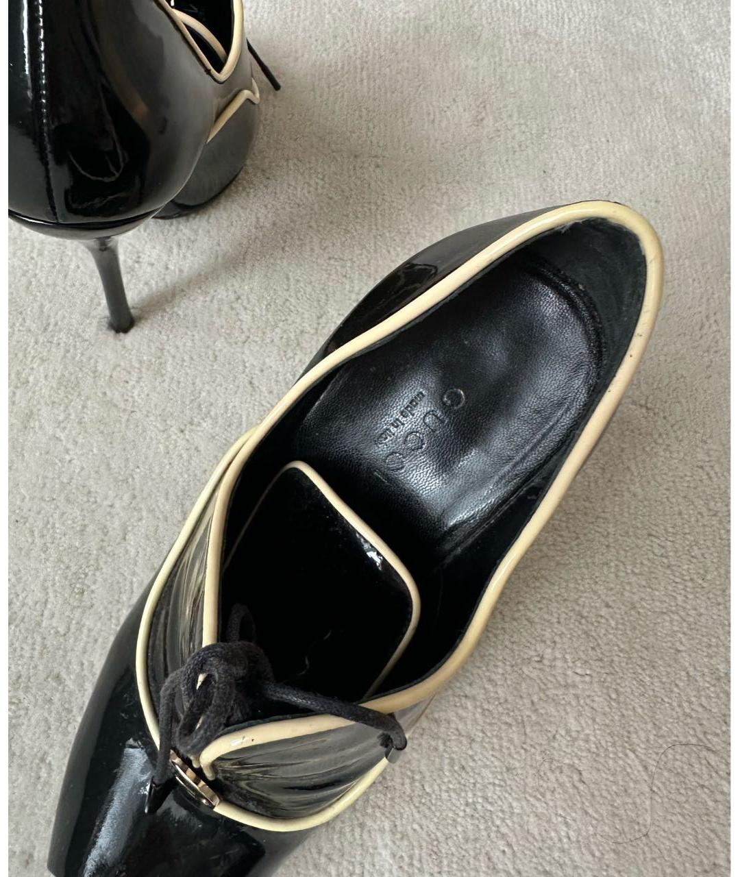 GUCCI Черные кожаные ботильоны, фото 7