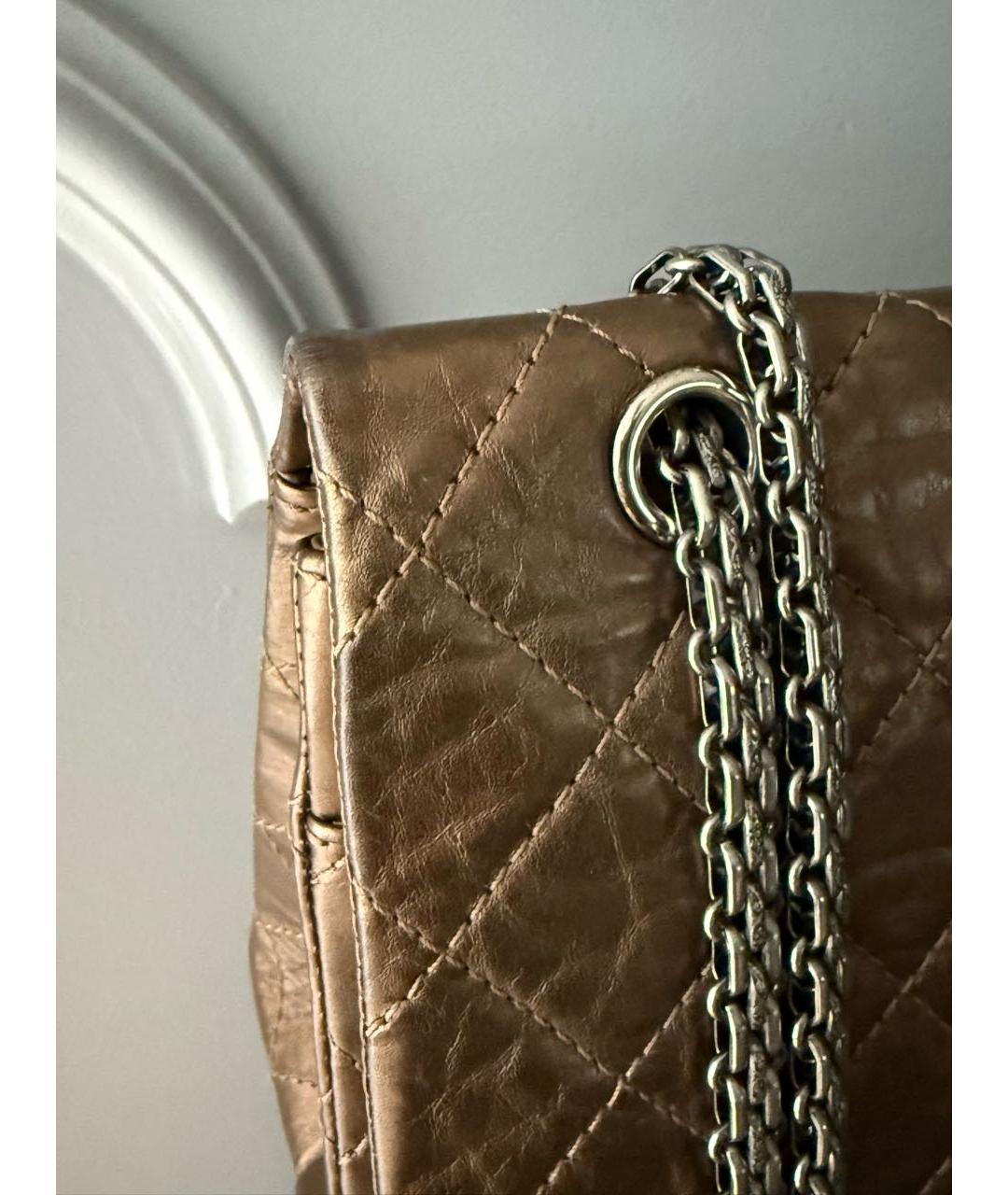 CHANEL Коричневая кожаная сумка через плечо, фото 7