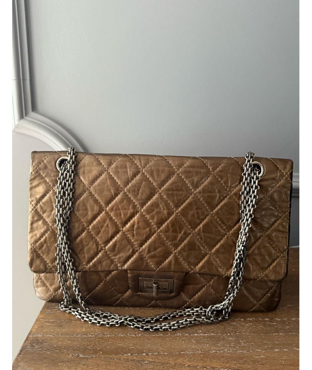 CHANEL Коричневая кожаная сумка через плечо, фото 9