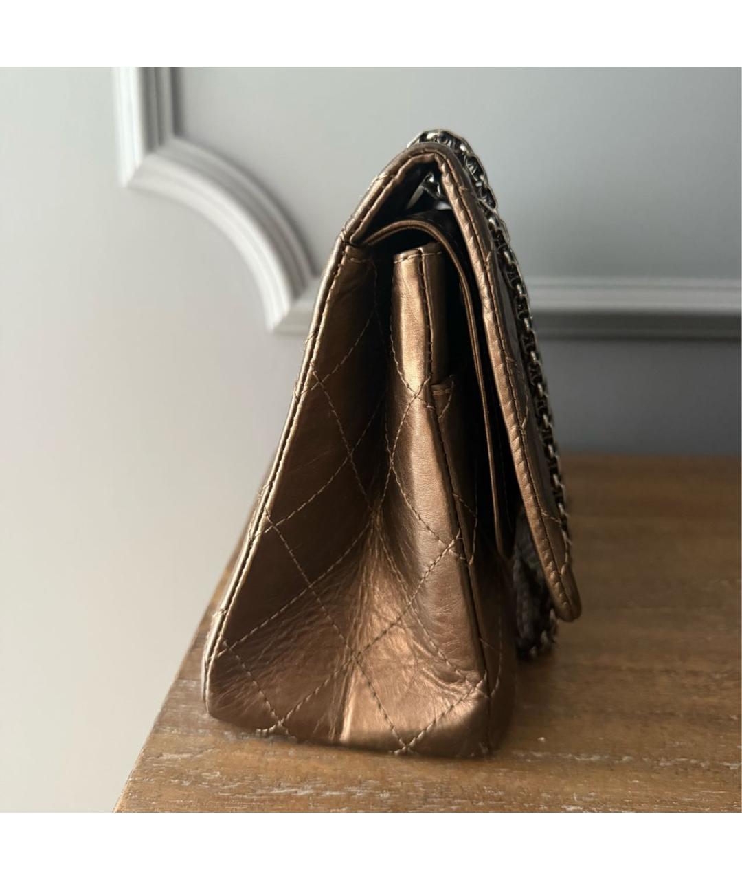 CHANEL Коричневая кожаная сумка через плечо, фото 5