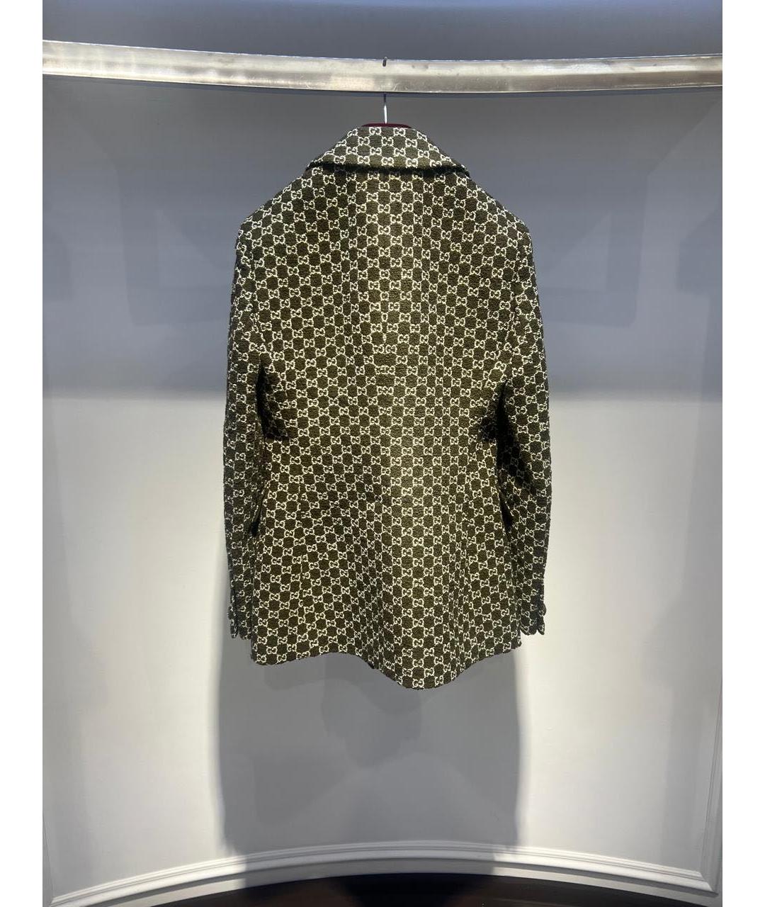 GUCCI Хаки хлопковый жакет/пиджак, фото 3