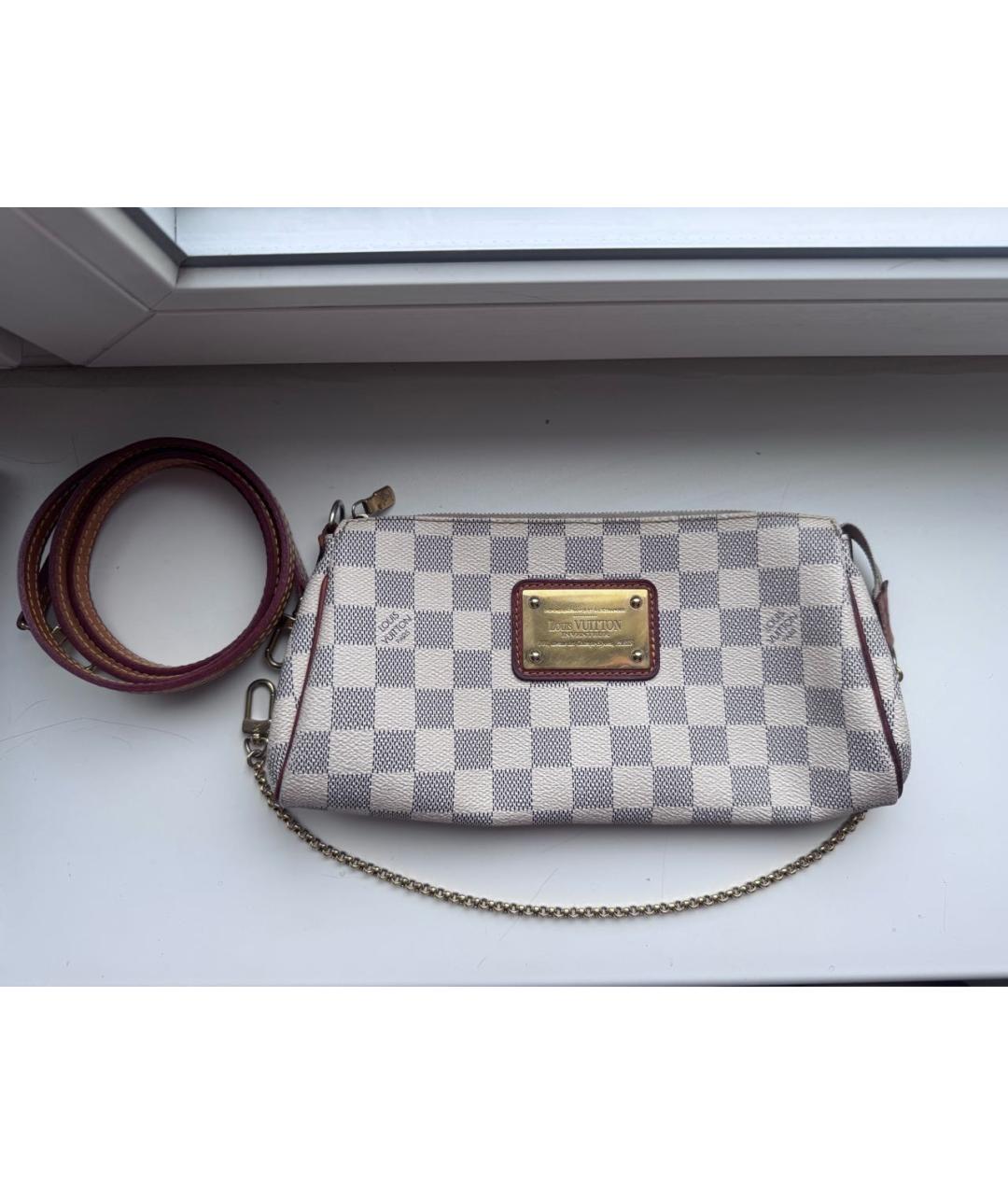 LOUIS VUITTON Белая кожаная сумка через плечо, фото 7