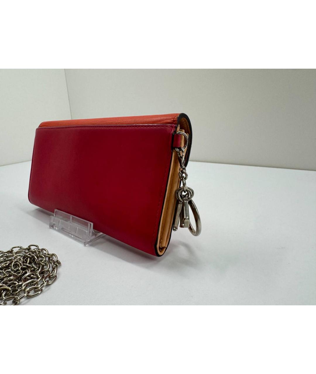 CHRISTIAN DIOR Бордовый кожаный кошелек, фото 8