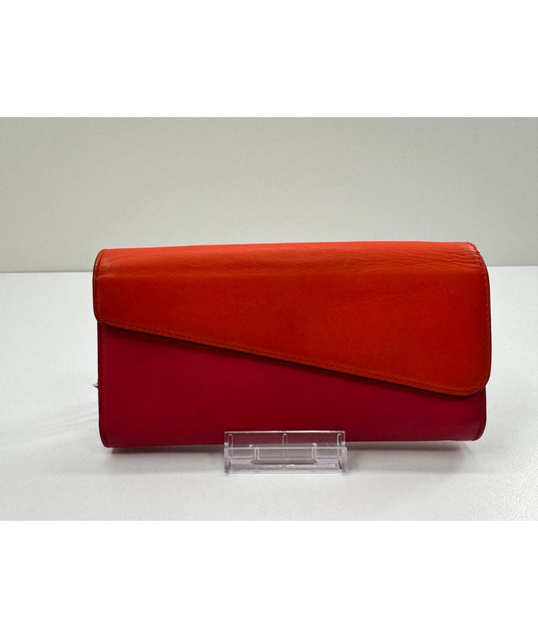 CHRISTIAN DIOR Бордовый кожаный кошелек, фото 3