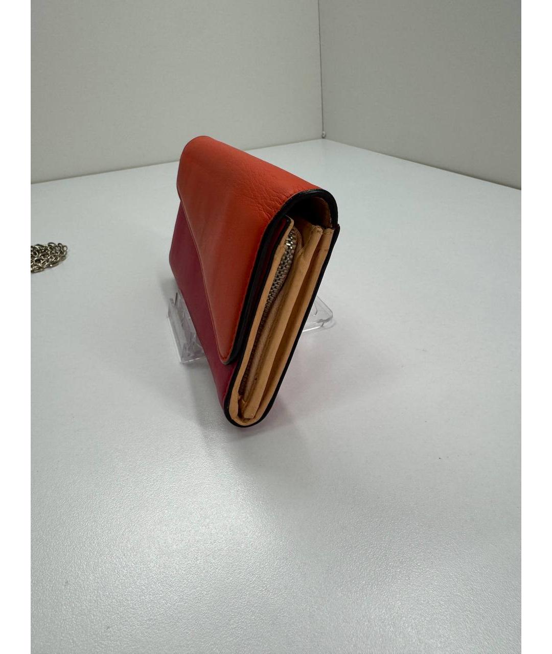 CHRISTIAN DIOR Бордовый кожаный кошелек, фото 4