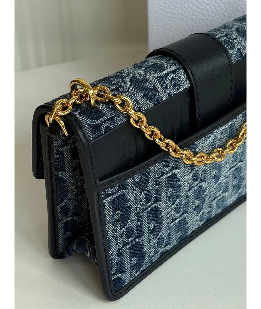 CHRISTIAN DIOR Синяя деним сумка через плечо, фото 3