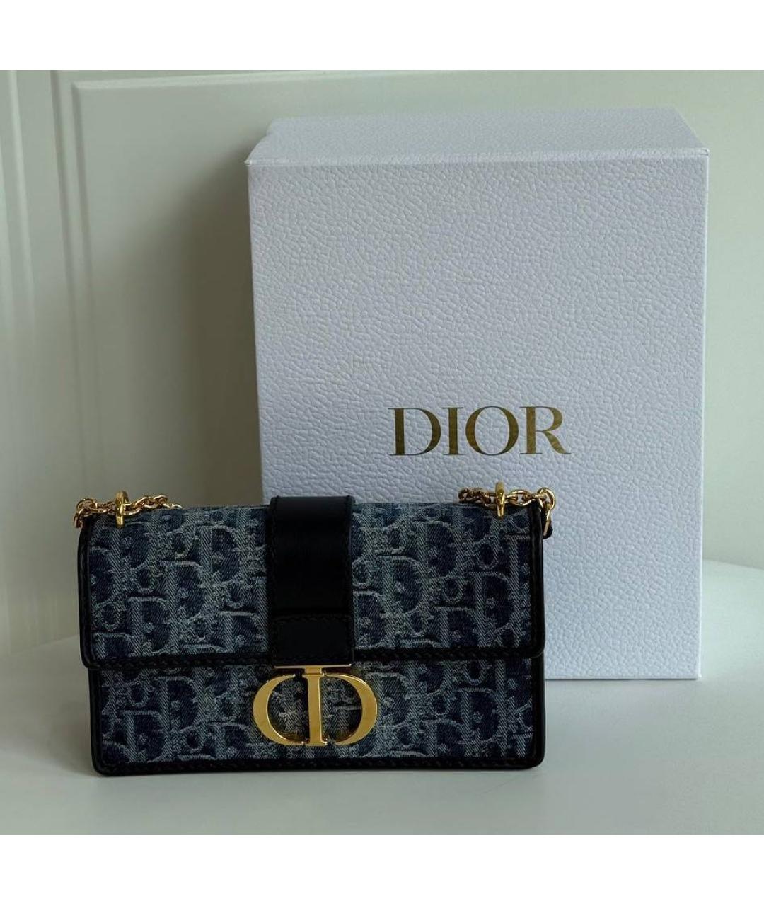 CHRISTIAN DIOR Синяя деним сумка через плечо, фото 5