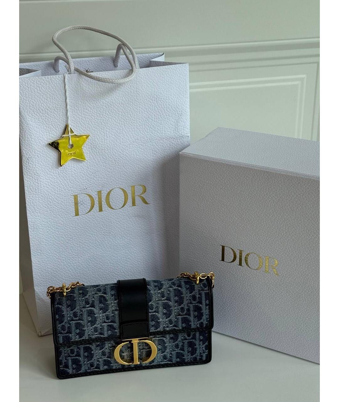 CHRISTIAN DIOR Синяя деним сумка через плечо, фото 4