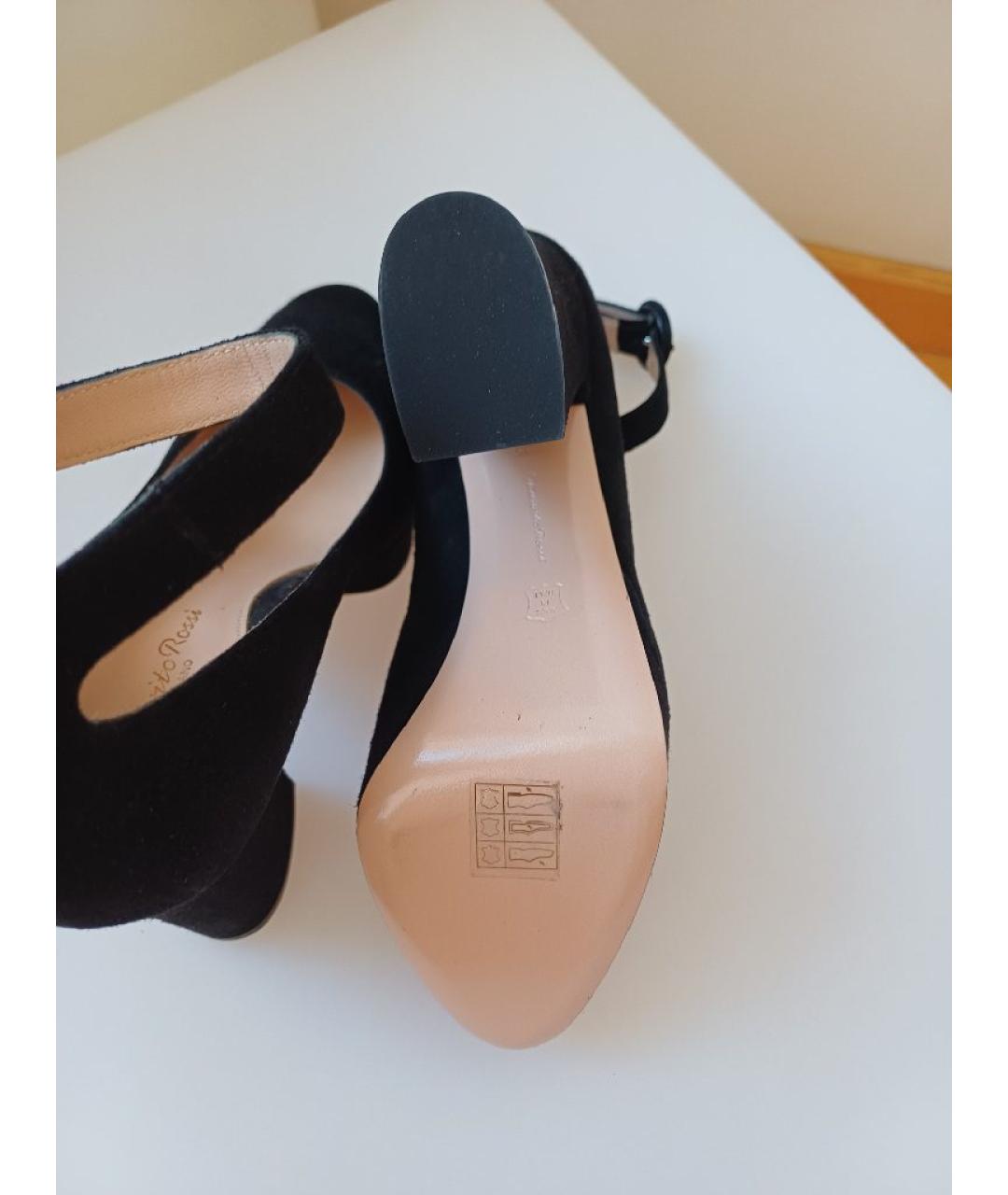 GIANVITO ROSSI Черные замшевые туфли, фото 6