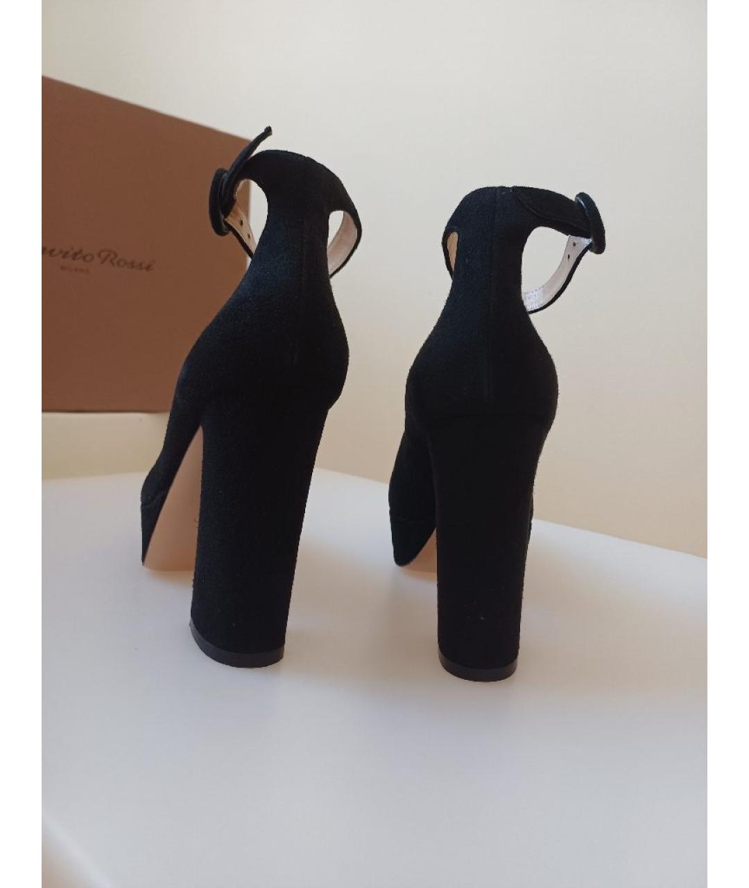 GIANVITO ROSSI Черные замшевые туфли, фото 5