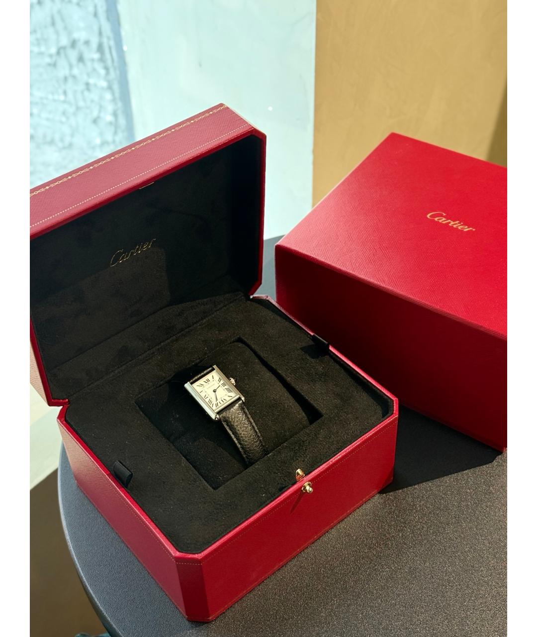 CARTIER Белые металлические часы, фото 2