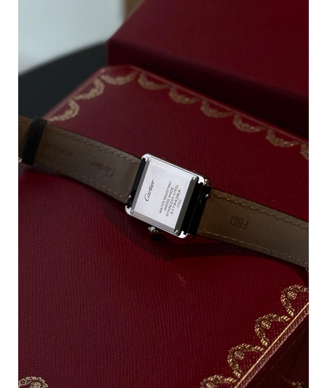 CARTIER Белые металлические часы, фото 3