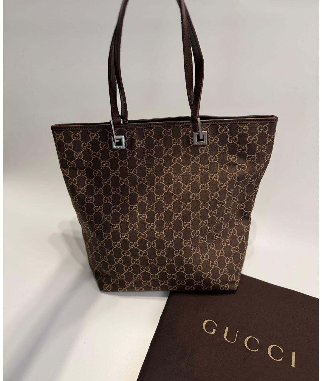 GUCCI Коричневая сумка тоут, фото 2