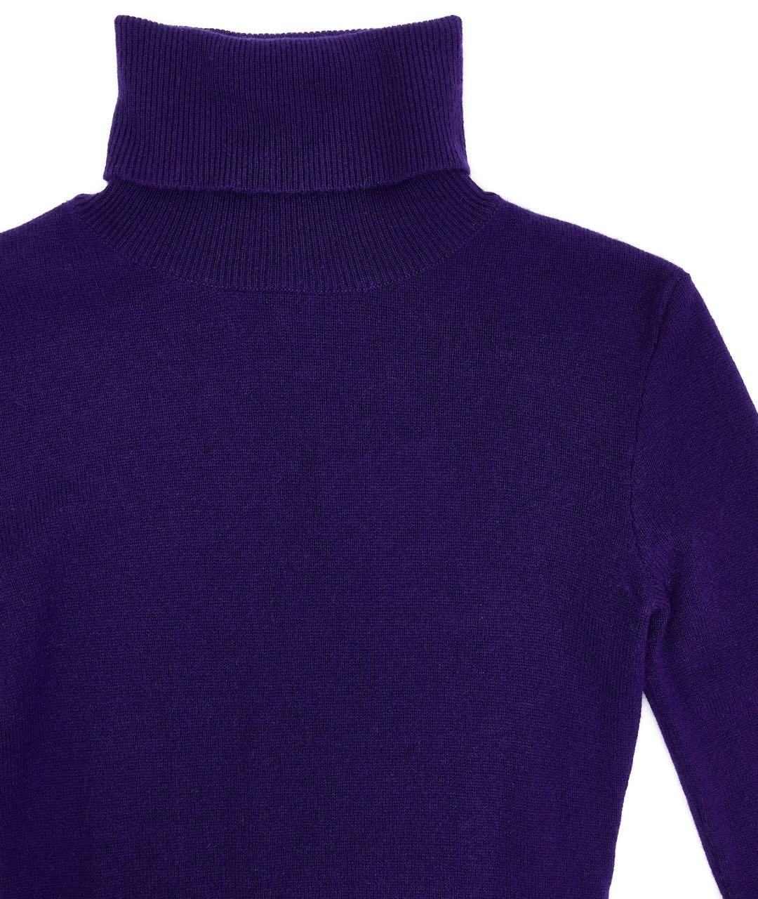 POLO RALPH LAUREN Фиолетовое кашемировое повседневное платье, фото 2