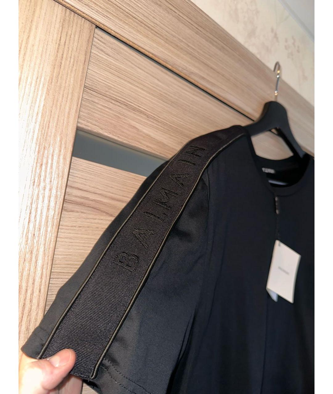 BALMAIN Черная майка, фото 2