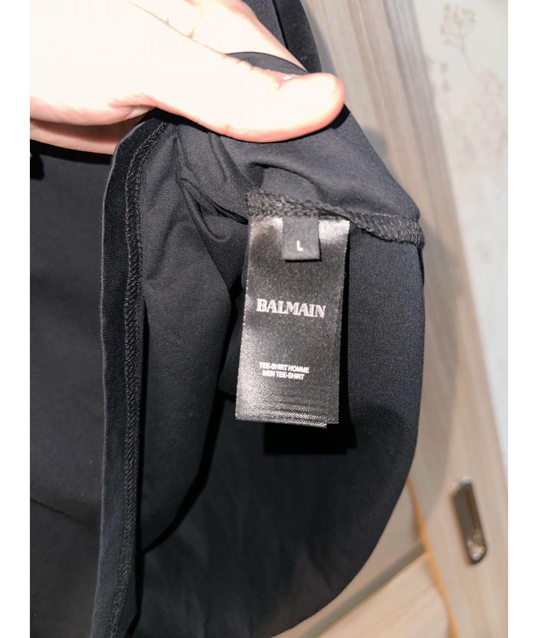 BALMAIN Черная майка, фото 3