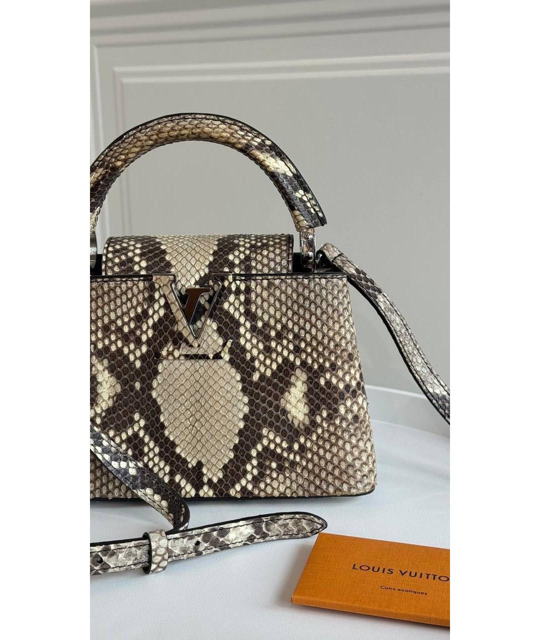 LOUIS VUITTON Бежевая кожаная сумка через плечо, фото 4