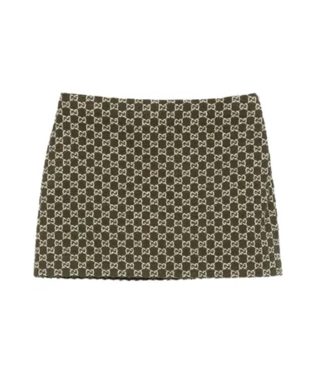 GUCCI Зеленая юбка мини, фото 1