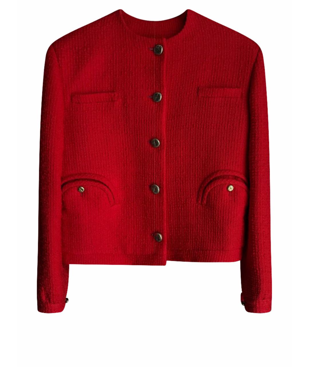 BLAZE MILANO Красный твидовый жакет/пиджак, фото 1