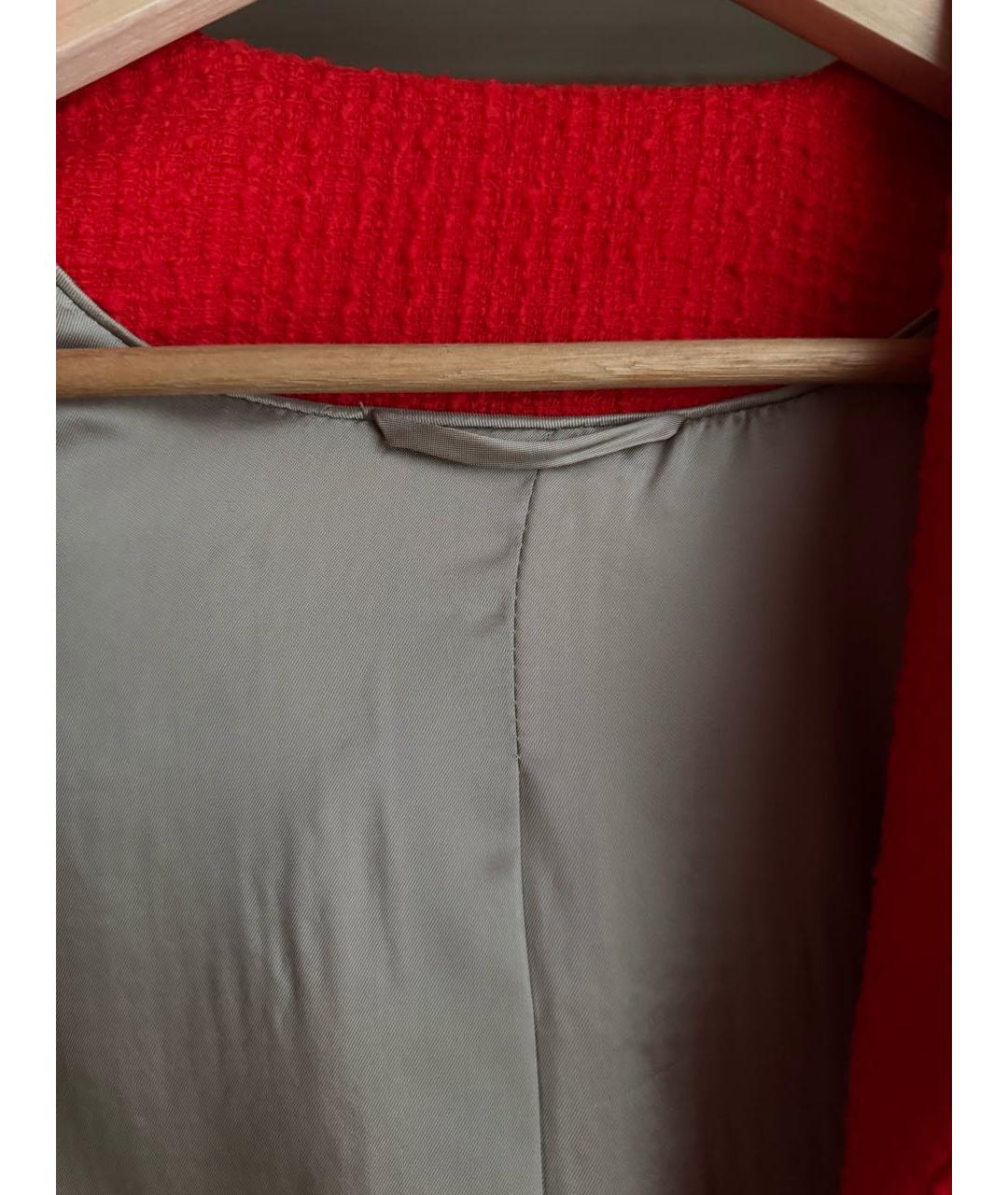 BLAZE MILANO Красный твидовый жакет/пиджак, фото 3