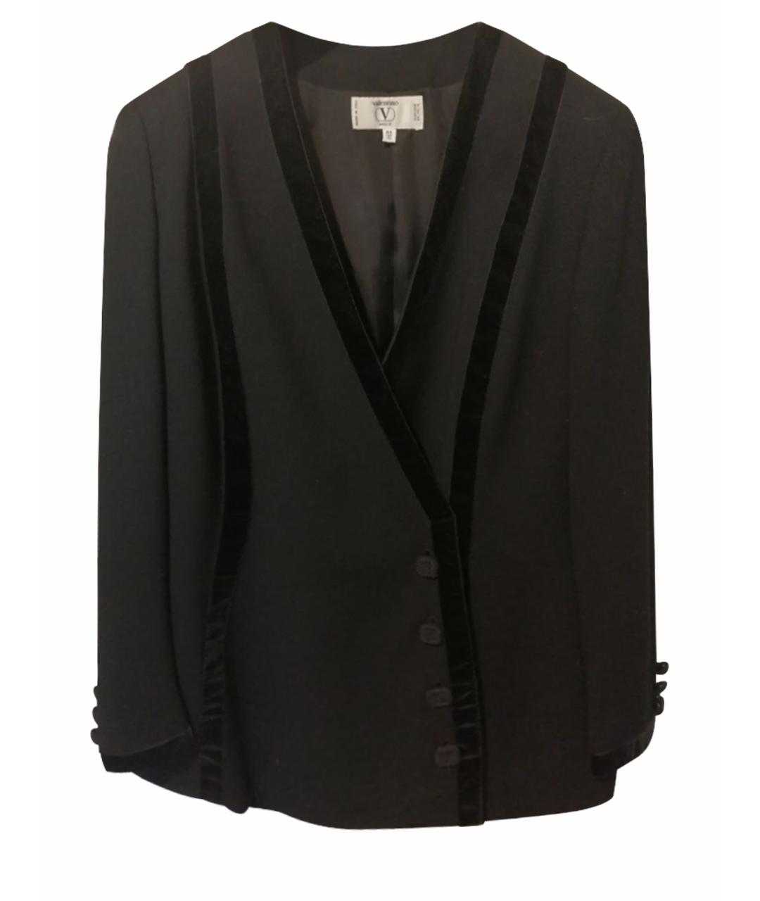 VALENTINO Черный шерстяной костюм с юбками, фото 1