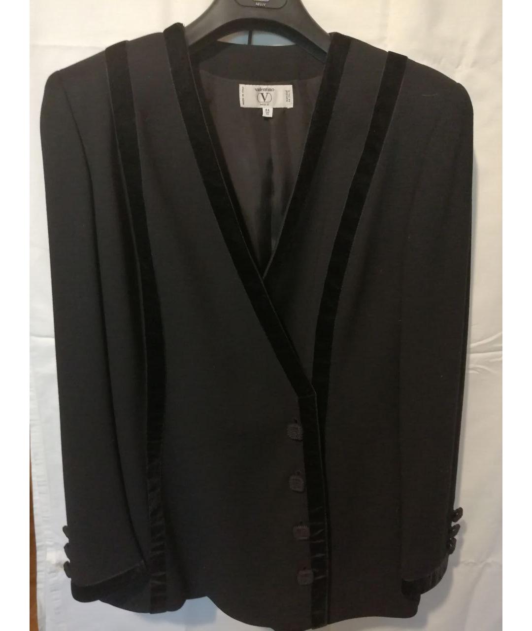 VALENTINO Черный шерстяной костюм с юбками, фото 3