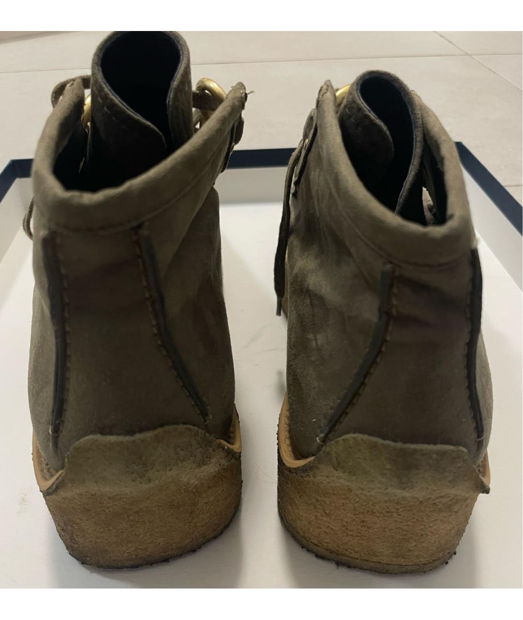 STELLA MCCARTNEY Бежевые замшевые ботинки, фото 4