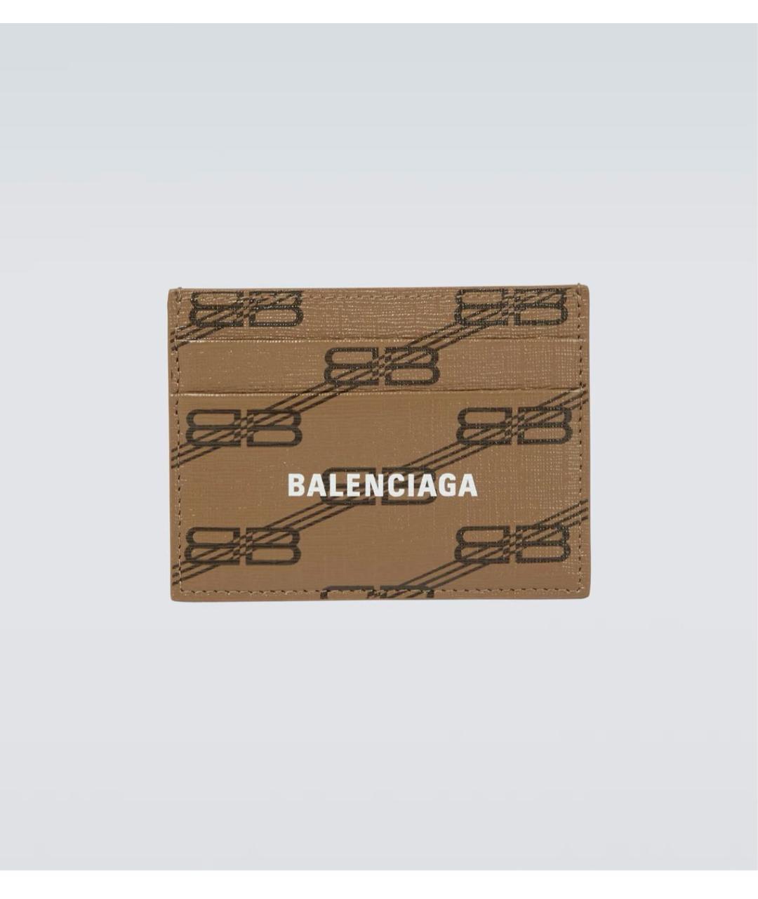 BALENCIAGA Коричневый кожаный кардхолдер, фото 7