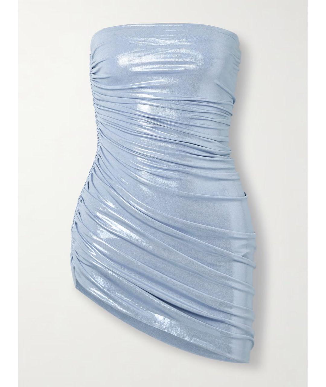 NORMA KAMALI Голубое коктейльное платье, фото 7