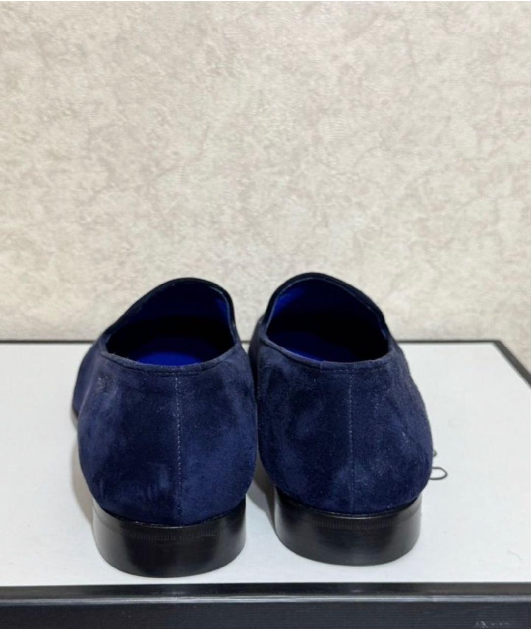 BILLIONAIRE Синие замшевые лоферы, фото 4