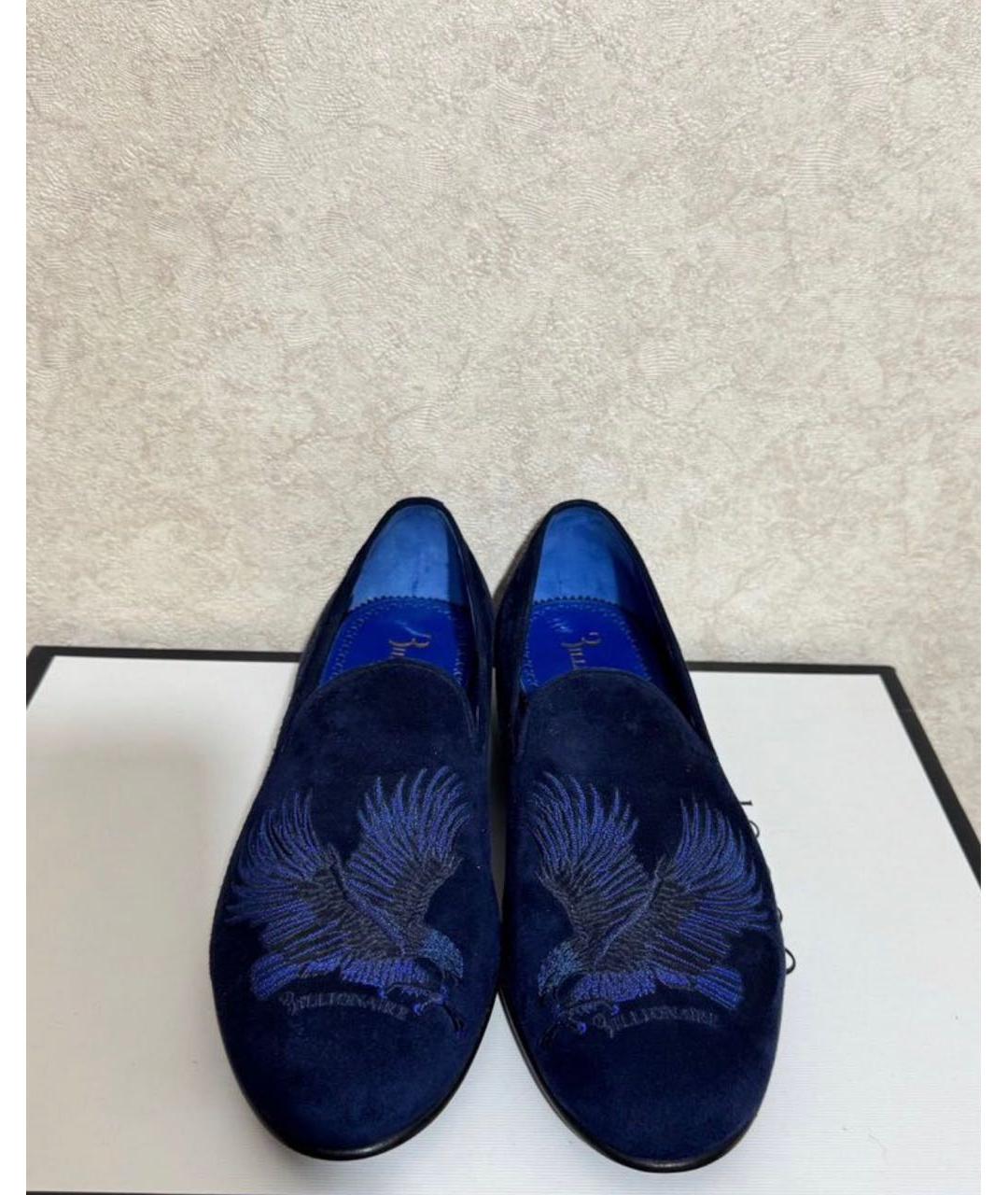 BILLIONAIRE Синие замшевые лоферы, фото 2