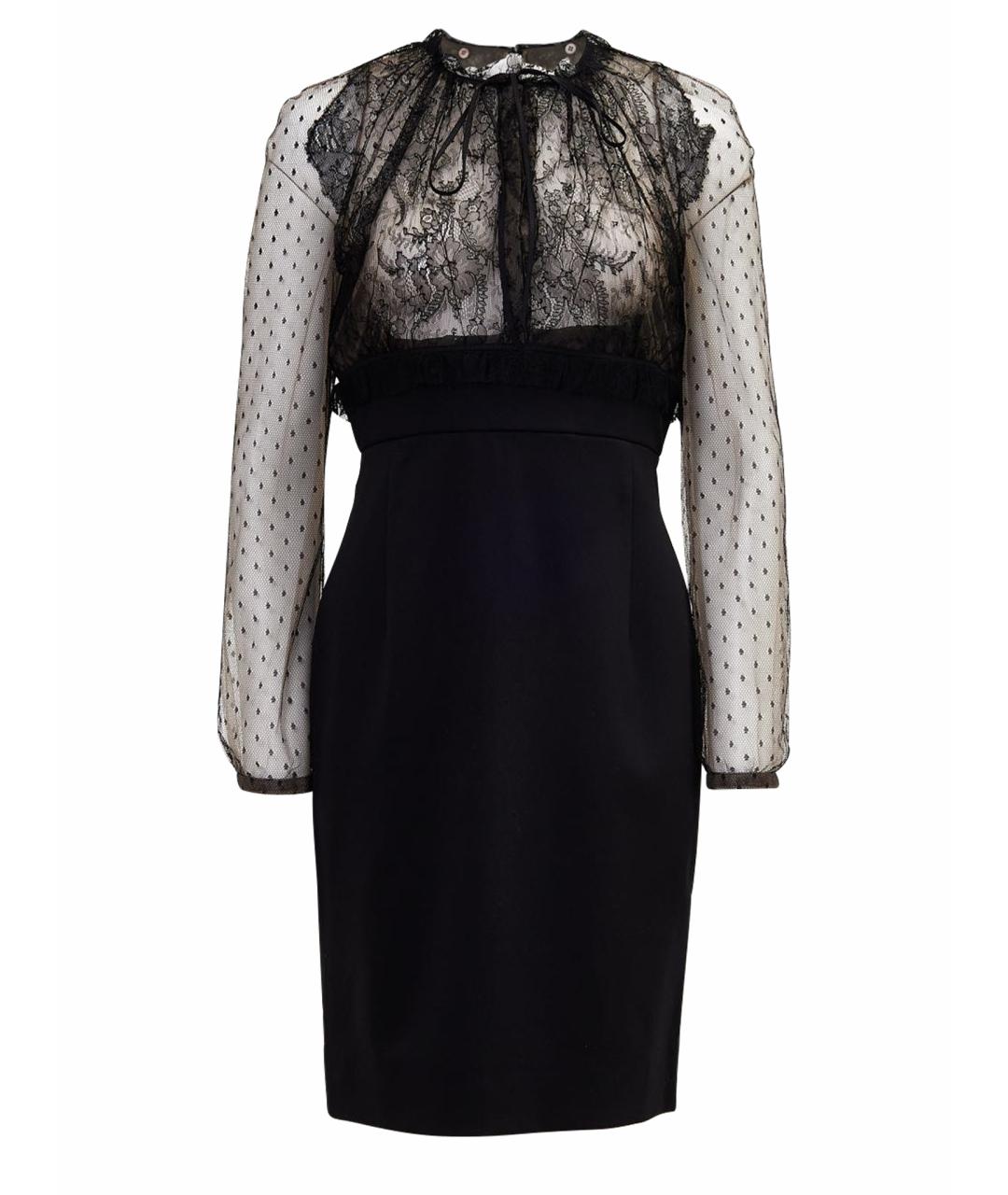 VALENTINO Черное шерстяное вечернее платье, фото 1