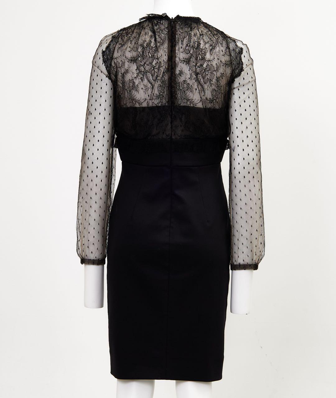 VALENTINO Черное шерстяное вечернее платье, фото 2