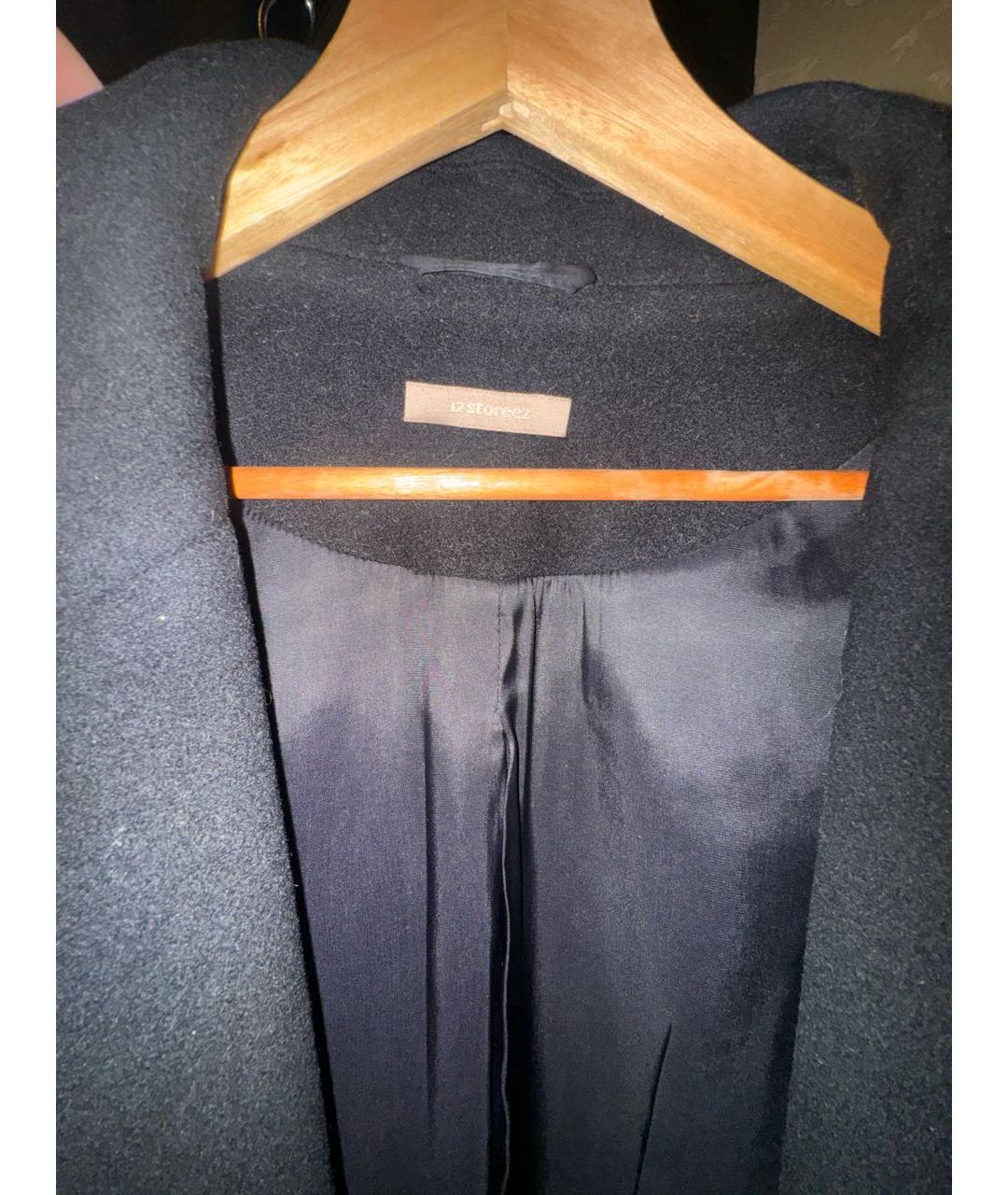 12 STOREEZ Черное шерстяное пальто, фото 4