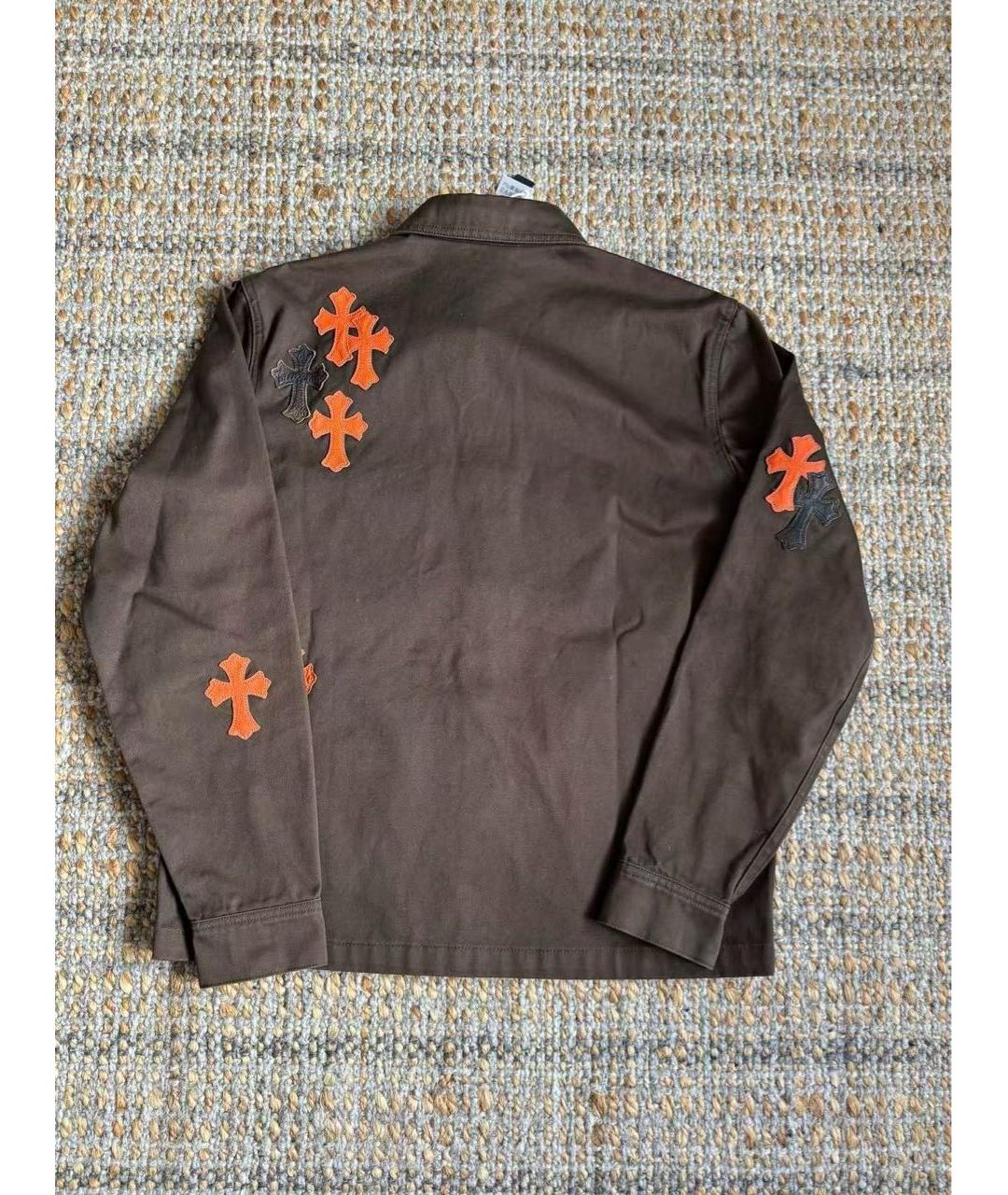 CHROME HEARTS Коричневая хлопковая кэжуал рубашка, фото 2