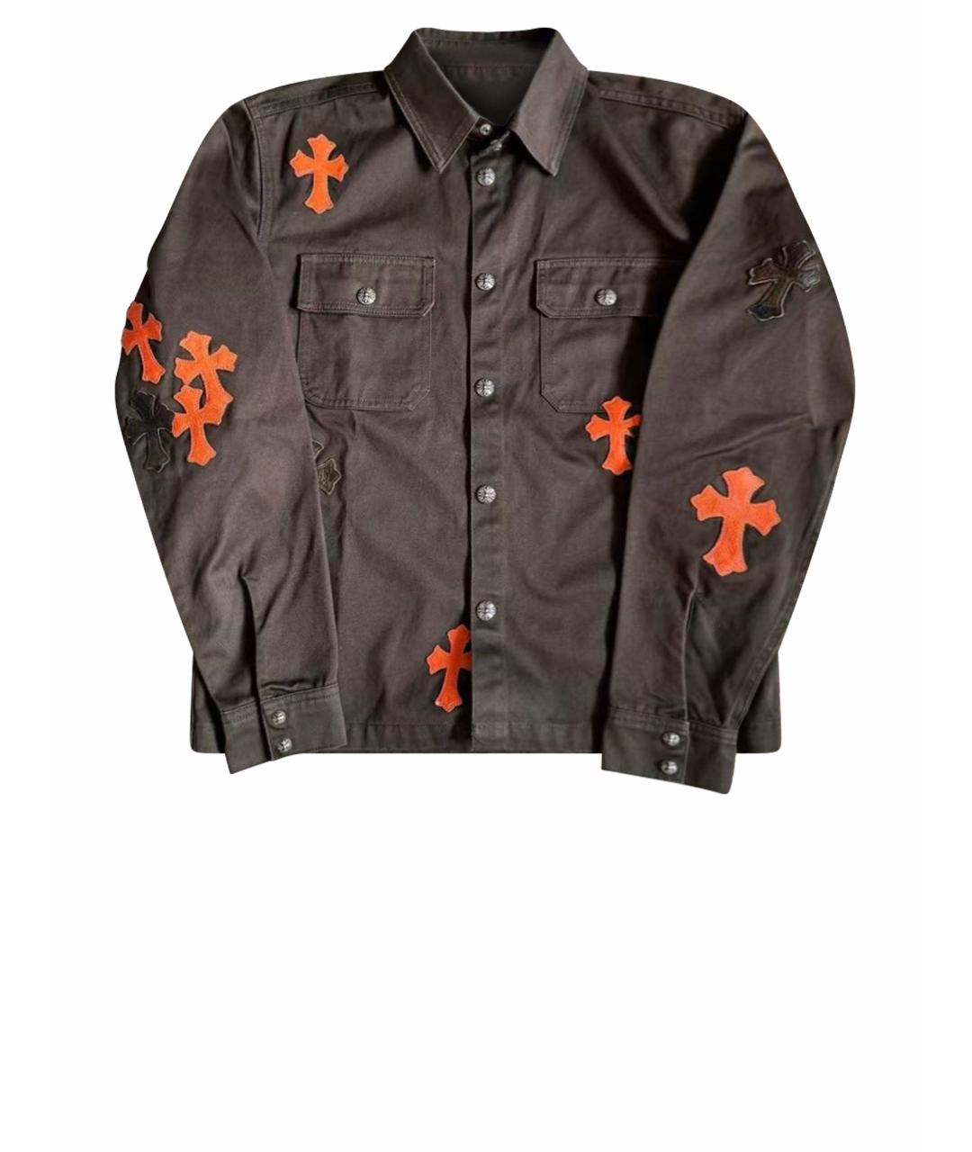 CHROME HEARTS Коричневая хлопковая кэжуал рубашка, фото 1