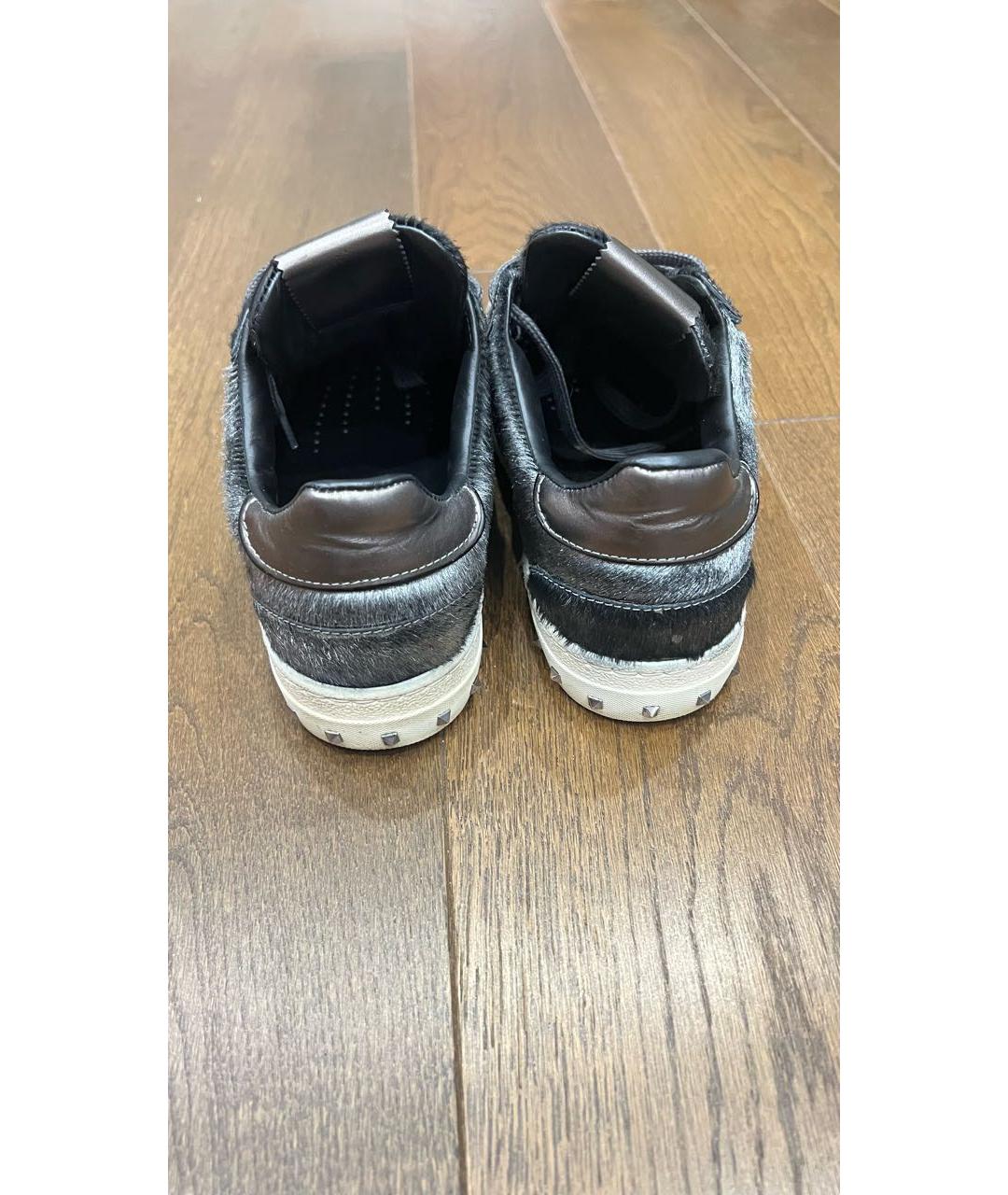 VALENTINO Серые кожаные кеды, фото 4