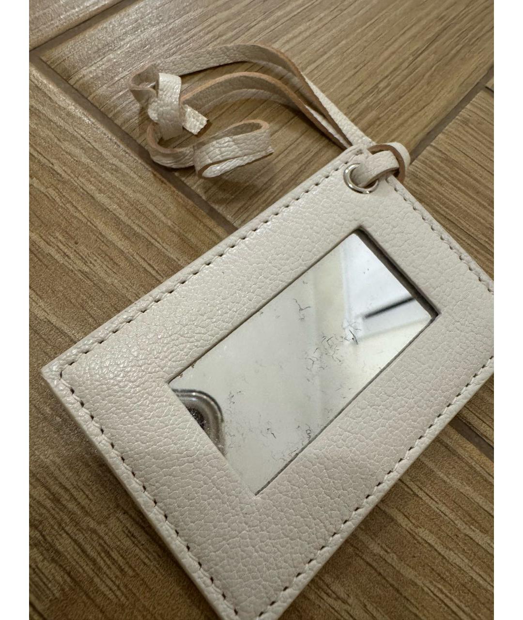 BALENCIAGA Белая кожаная сумка с короткими ручками, фото 6