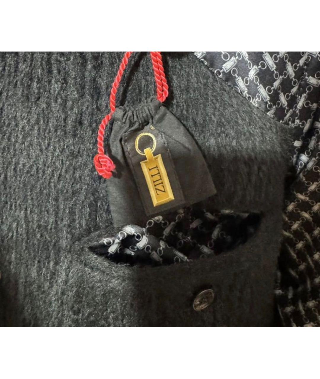 ZILLI Черное шерстяное пальто, фото 7